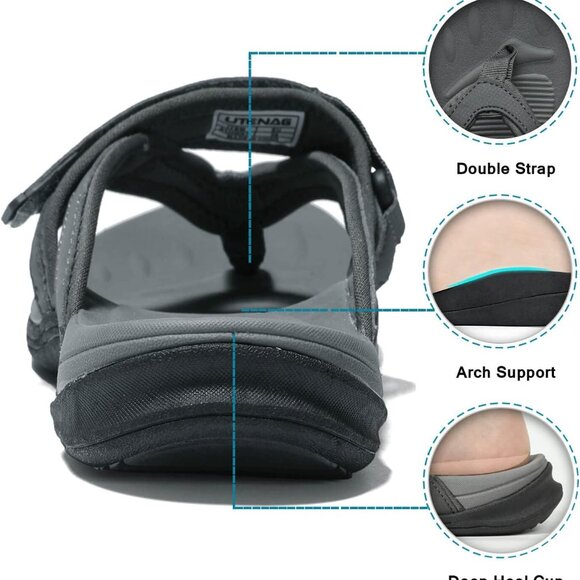 UTENAG Womens Arch Support Flip Flops | Orthotic Thong Sandals Slippers - Picture 3 of 5